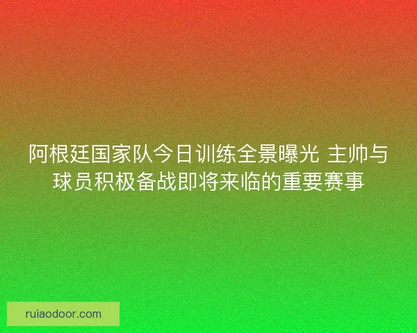 阿根廷国家队今日训练全景曝光 主帅与球员积极备战即将来临的重要赛事